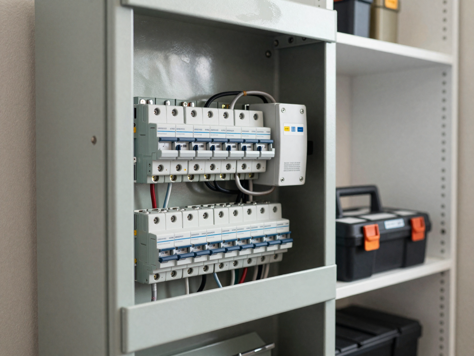 Completed residential electrical panel installation